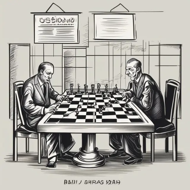 An investor and shareholder playing a game of chess, representing the power dynamics during wash-out rounds