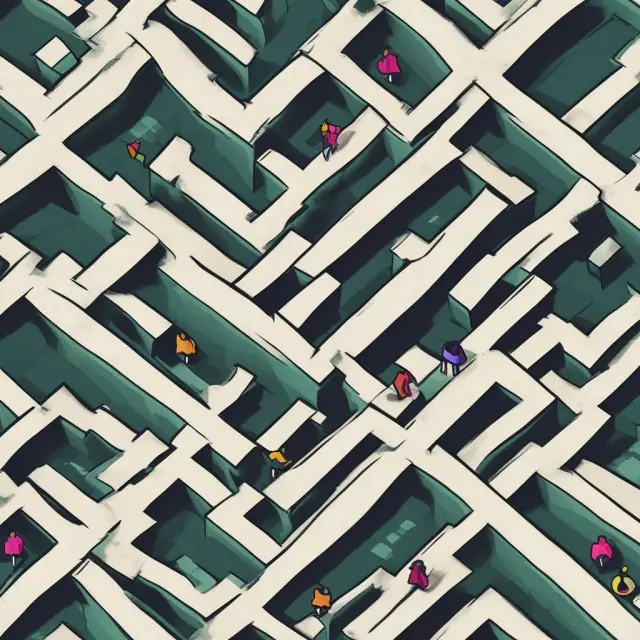 Institutional investors navigating a maze representing the intricacies of the wash sale rule while juggling tax liabilities, strategies, and reporting requirements
