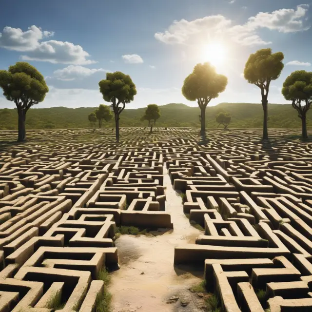 Institution strategically maneuvering through a labyrinth, avoiding potential wash sales while optimizing tax benefits