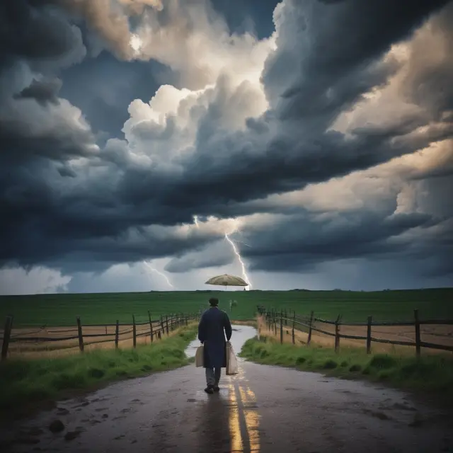 An investor, symbolized by an ancient scale, contemplates intricate trading strategies in an IRA account amidst swirling winds representing wash sale storms