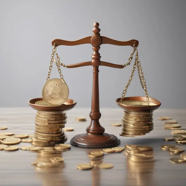 A set of scales balances net capital gains and losses. A lost coin symbolizing a wash sale is shown, representing the need to add it back to the other side before rebalancing.