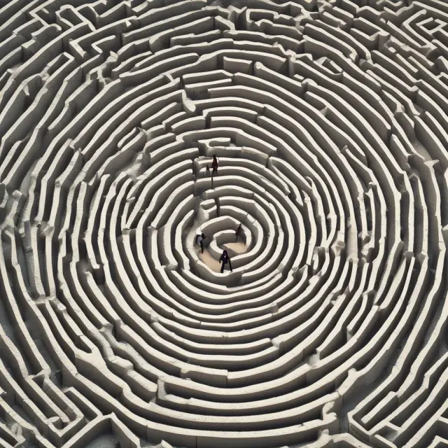 An institutional investor studying a complex maze filled with wash sale options, choosing the path to efficient tax planning