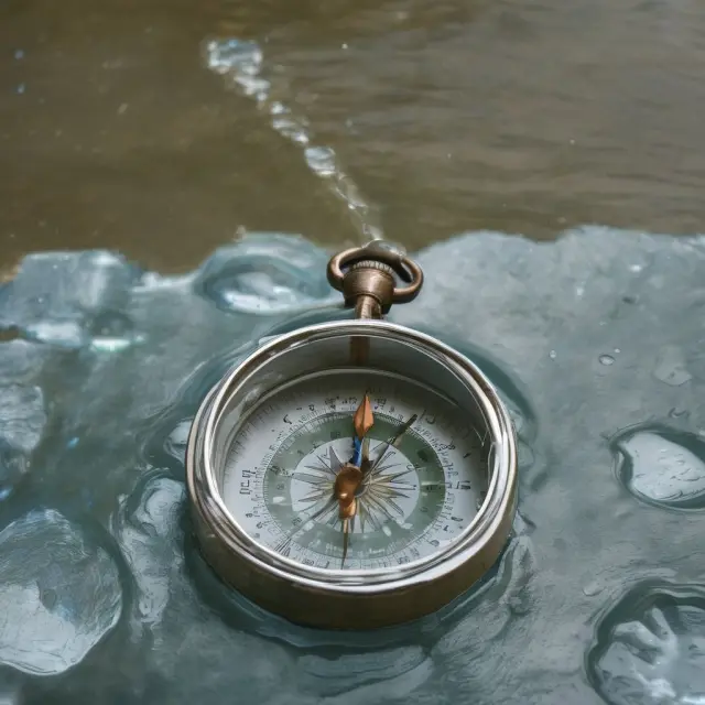 Clear waters representing improved water quality flow towards a regulatory compass, illustrating the Water Quality Improvement Act