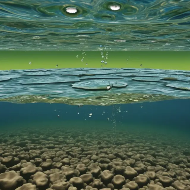 Clear water droplets falling into a murky river, representing the Water Quality Improvement Act