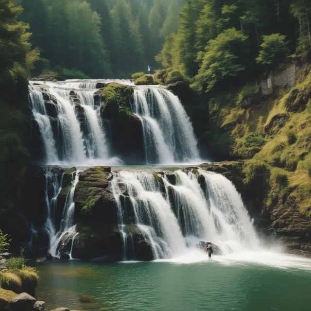A visually appealing representation of senior debtholders (in blue) receiving their payments before junior debtholders in a waterfall structure