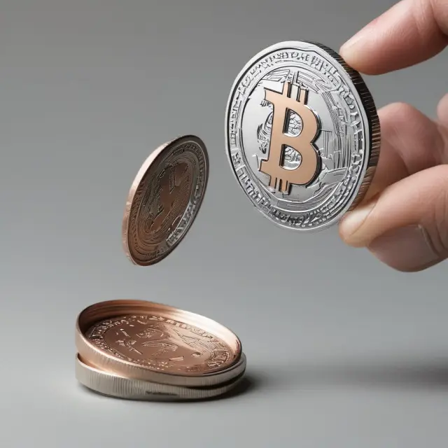 Coin representing market efficiency flipping between efficient market and weak form efficiency, emphasizing unpredictability