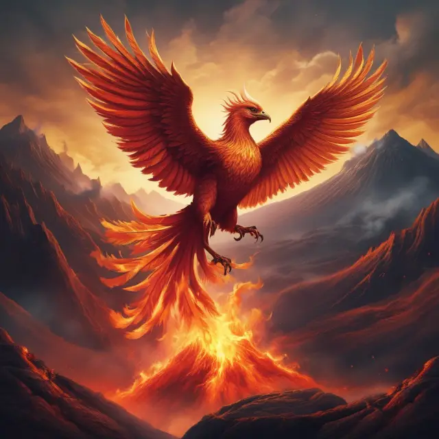 Phoenix rising from volcanic ash: A metaphor for resilient investors who overcome fear and market volatility
