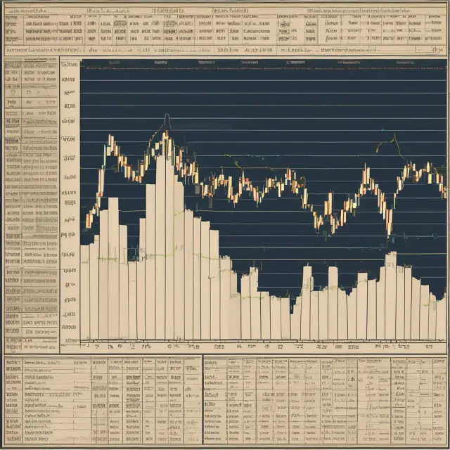 A visualization of historical stock, commodity, and asset market trends, showing weak hands behavior as waves crashing against the shore of strong market fundamentals