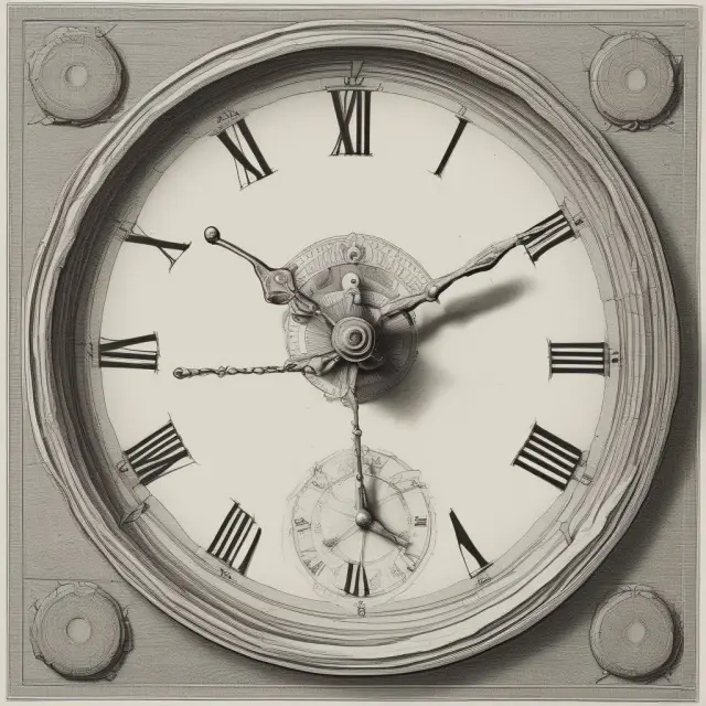 An image of a scale weighed by a clock
