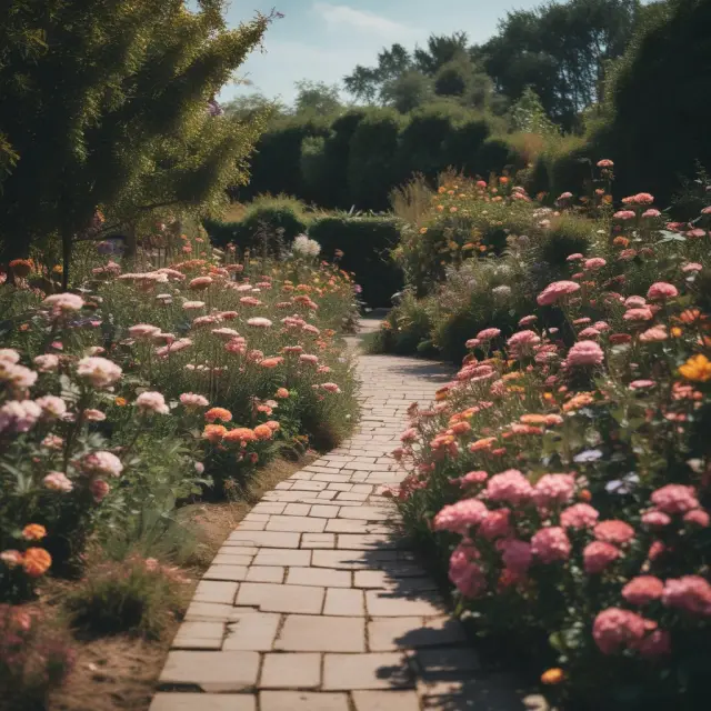 An image of a garden with a wilted flower amidst thriving blooms, representing weak sisters that require attention to maintain a strong investment portfolio.