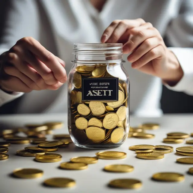 Golden coins represent assets: Wealth tax versus Income tax sorting.