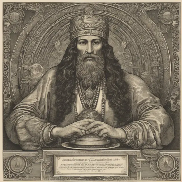 An elderly fortune teller sharing insights on wealth psychology and legacy planning