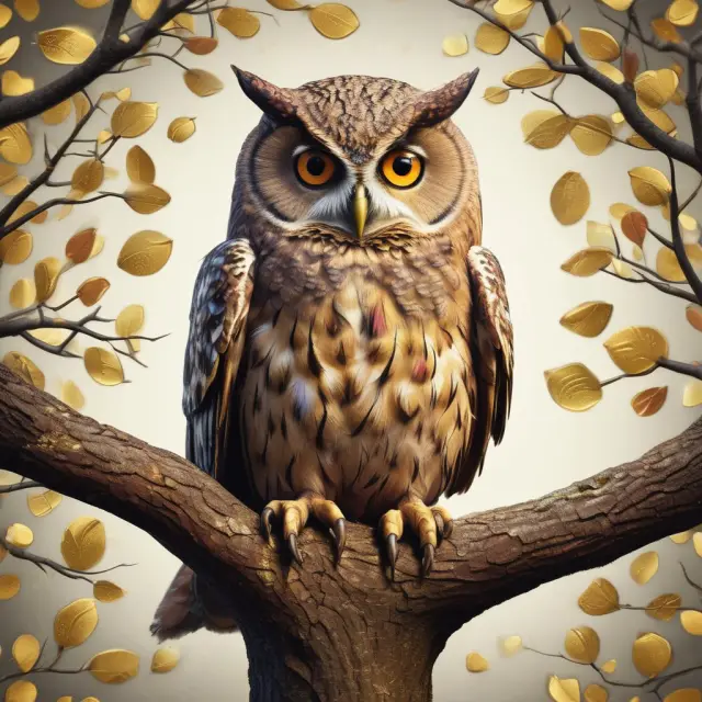 An owl sitting on a tree branch surrounded by gold coins, representing self-insurance and wear-and-tear preparations