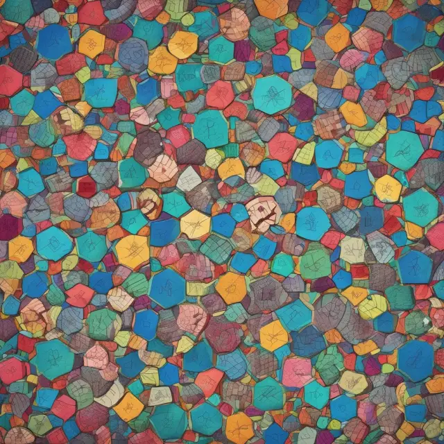 A colorful mosaic of interconnected components representing wikis, social networking, user-generated content, software applications, and crowdsourcing in Web 2.0