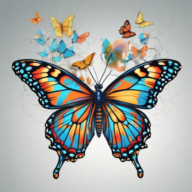 Butterfly emerging from a chrysalis of interconnected websites: A metaphor for web syndication.