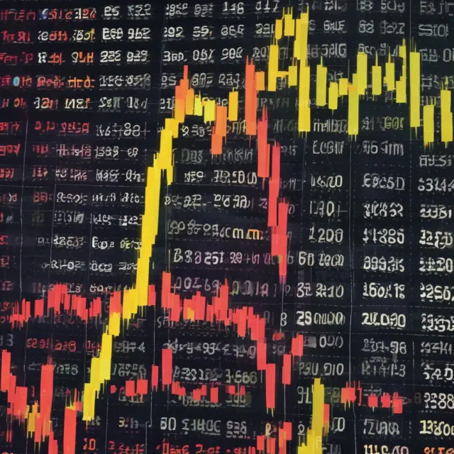 Two converging trend lines forming a wedge shape on a stock ticker chart, symbolizing impending price reversals and trader anticipation