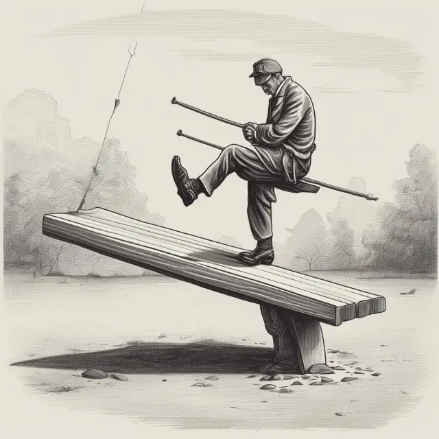 Short seller manipulating stock prices on a seesaw during weekends