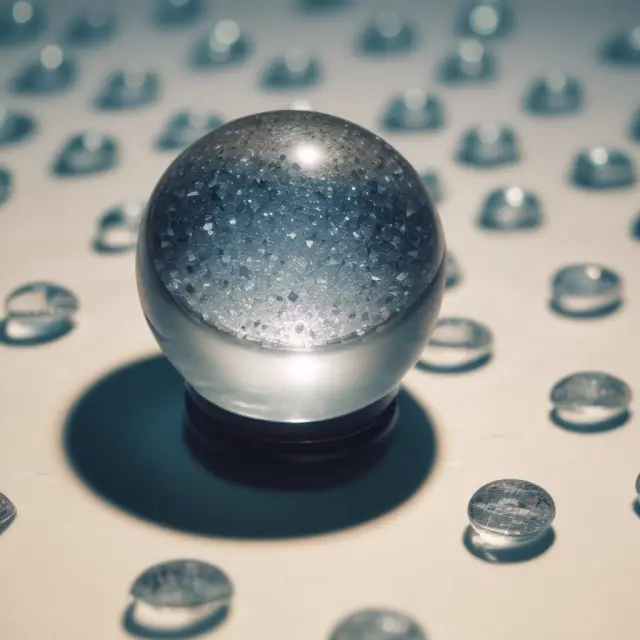 Institutional investor studying weekend data to inform investment strategies, represented by an analyst gazing into a crystal ball labeled 