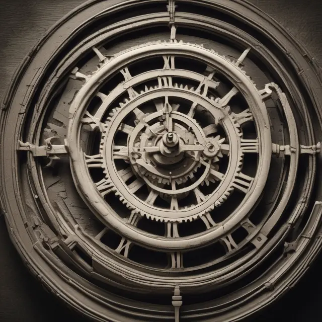 An antique clock with interchanging gears illustrating weekly premium payments being transformed into a modern insurance policy