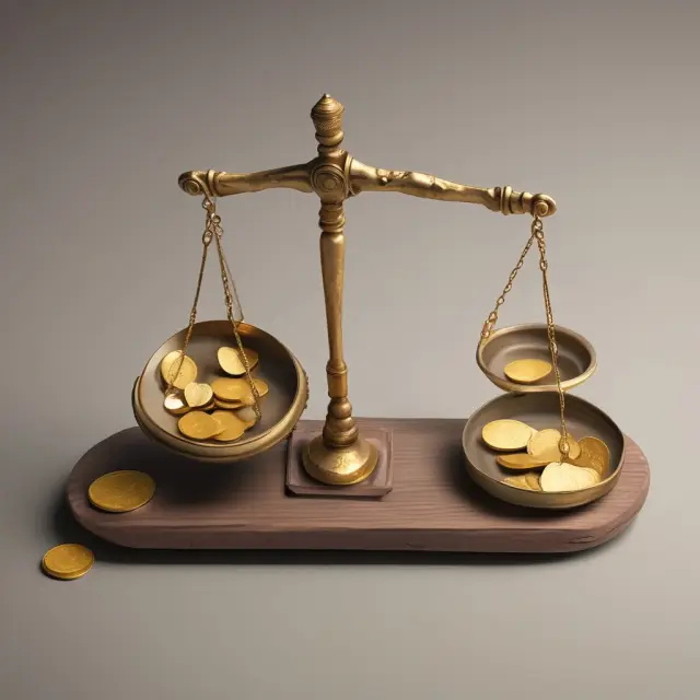 Golden coins symbolizing WART balanced against an hourglass representing time