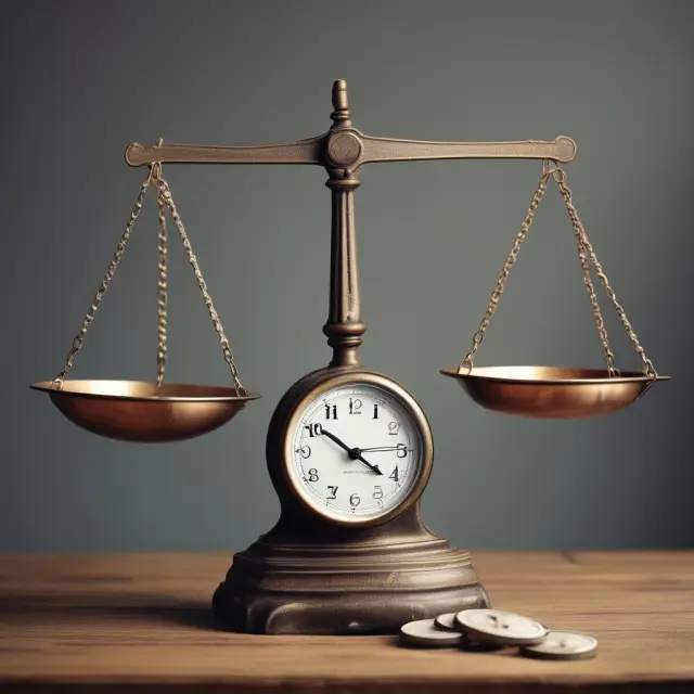 Scales with different weights representing varying data points in a dataset, symbolizing weighted averages in finance.