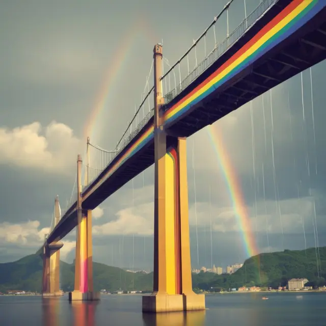 A rainbow connecting various credit ratings, with each level assigned a unique linear factor for weighted average credit rating calculation