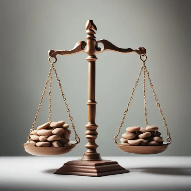 Balance scales tilting towards a maturing bond and an hourglass representing WAL, emphasizing risk assessment in investment decisions