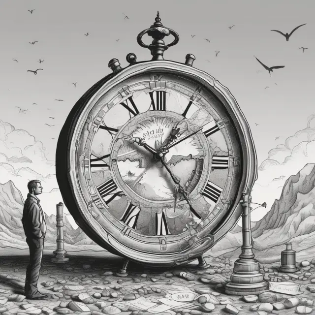 A bond represented by a clock with principal payments flowing in as rivers to calculate its Weighted Average Life