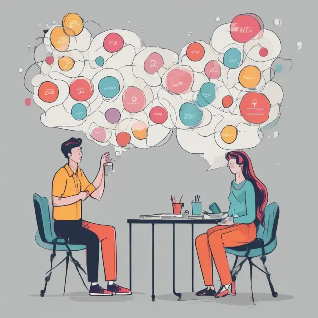 Bubbles representing intangible goods and services, floating between hands in a digital exchange