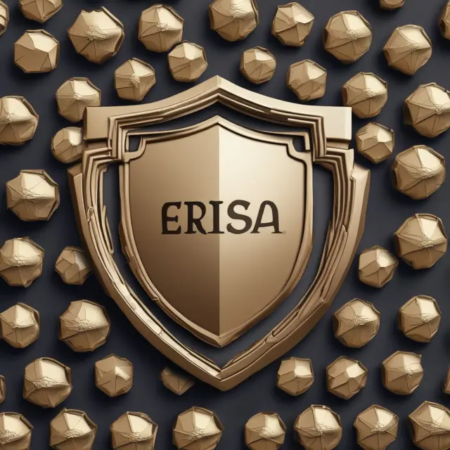 An image of a sturdy shield emblazoned with ERISA logo, symbolizing the law