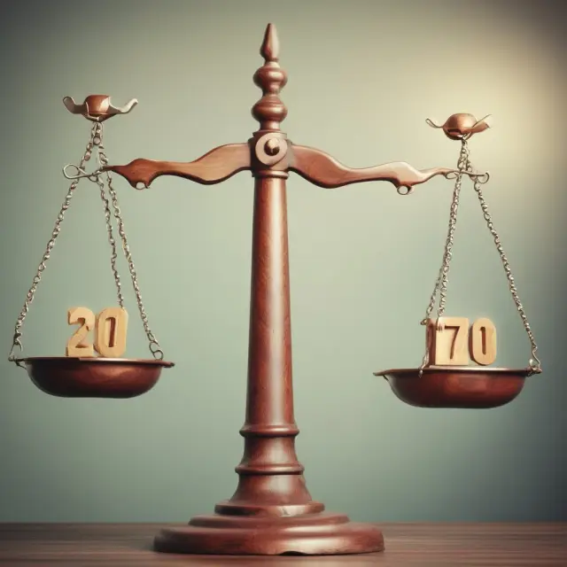Two balanced scales represent the concept of Pareto efficiency, where resources are allocated for maximum social welfare.