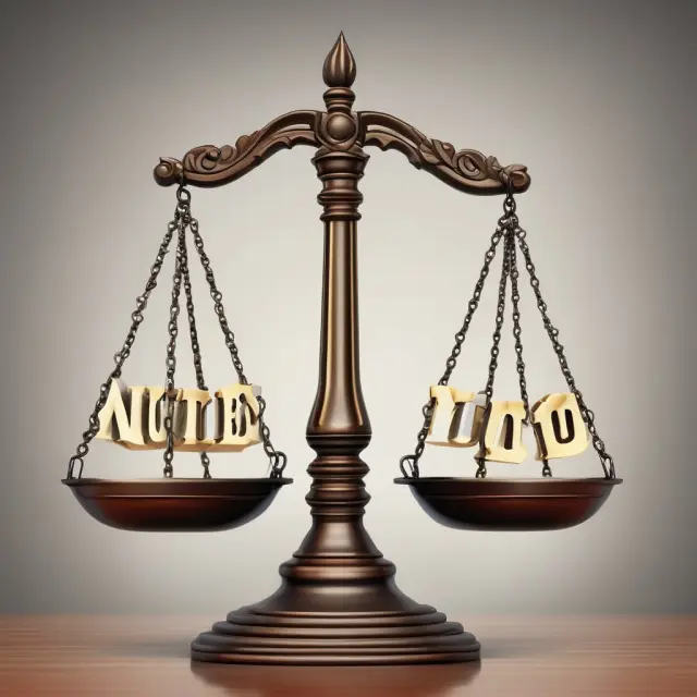 A balanced set of scales tilts towards the SEC logo, representing the Wells Notice process