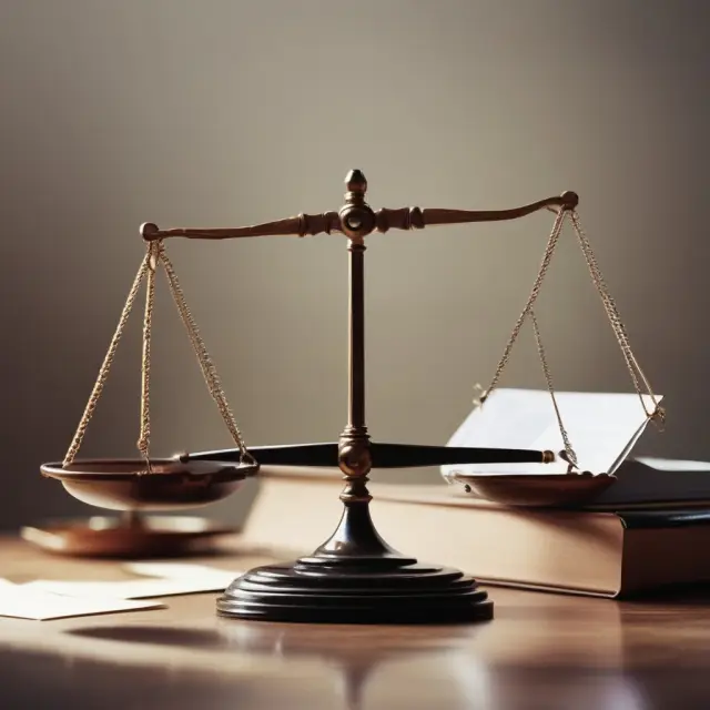 An image of scales, poised between SEC documents and defense submissions.