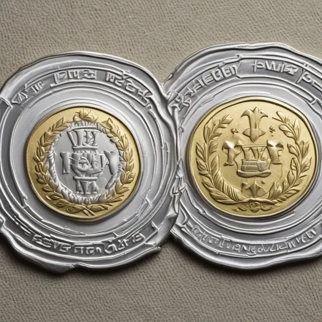 Golden XOF and silver XAF CFA francs represent West African and Central African currencies, illustrating their shared origins and differences.