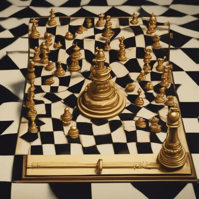 Golden mortgage deeds on a chessboard symbolize widely held fixed investment trusts, with SEC and IRS scroll guarding their taxation rules