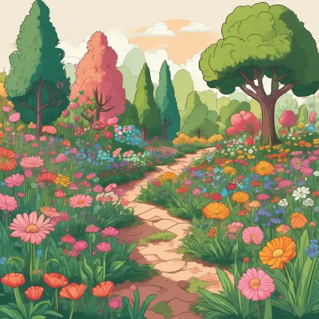 An image featuring a lush garden filled with blooming flowers symbolizing the benefits of investing in widely held fixed investment trusts (WHFITS), while weeds represent potential risks.