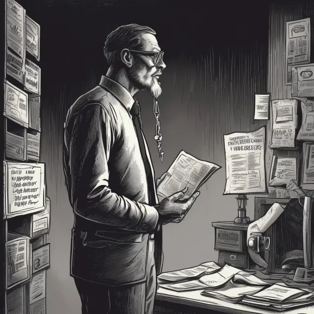 A whistleblower, represented by a lighthouse, shedding light on corporate wrongdoings and revealing hidden truths