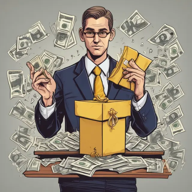 A whistleblower sharing vital information with a justice scale and dollars representing financial incentives