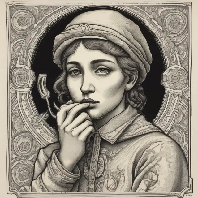A guardian figure, symbolizing Whistleblowers, wistfully blows a whistle over a sea of hidden secrets, revealing the truth to those seeking knowledge