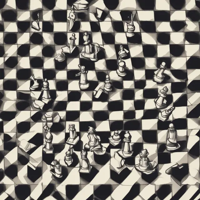Regulatory bodies (white rooks) vs. White-collar crimes (black pawns) on a chessboard, illustrating the importance of oversight and investigations.