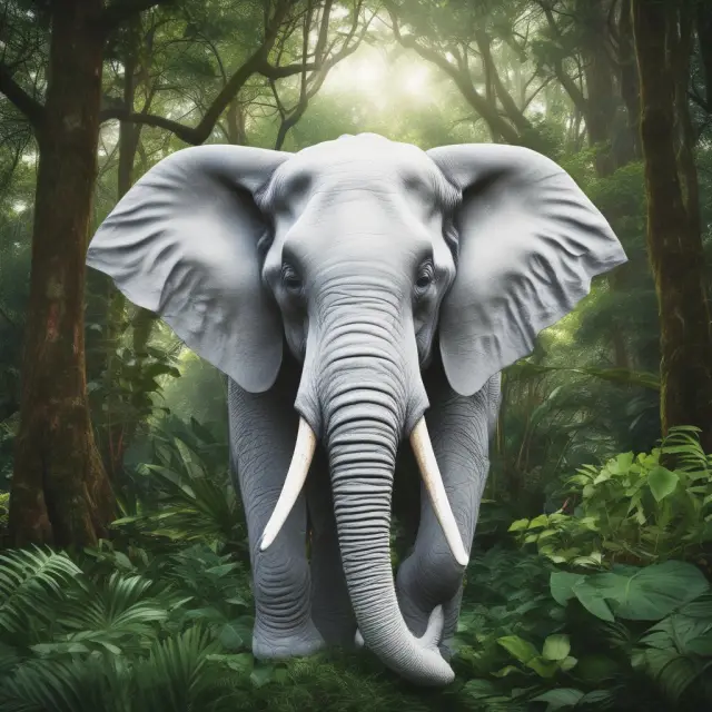 White elephant surrounded by various investment options, symbolizing real estate and government projects with high costs and low ROI