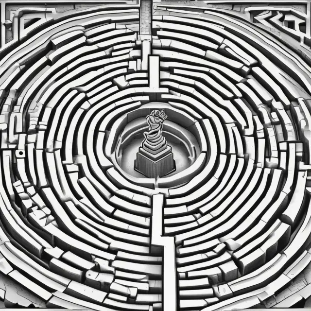 White knight traversing a maze symbolizing complex legal considerations: securities laws, shareholder rights, contracts, tax implications, and antitrust regulations