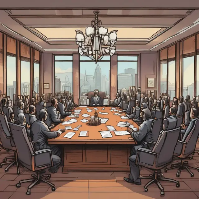 A depiction of tender offers and proxy fights as opposing strategies in hostile takeovers. Shareholders engage in strategic battles for control through tender bids or proxy contests.
