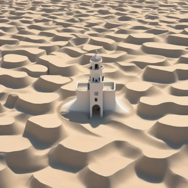 An ivory tower white shoe firm stands tall amidst the shifting sands of change, symbolizing resilience and adaptability