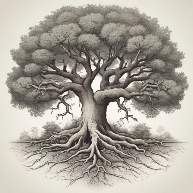 A sturdy tree personifying whole life insurance