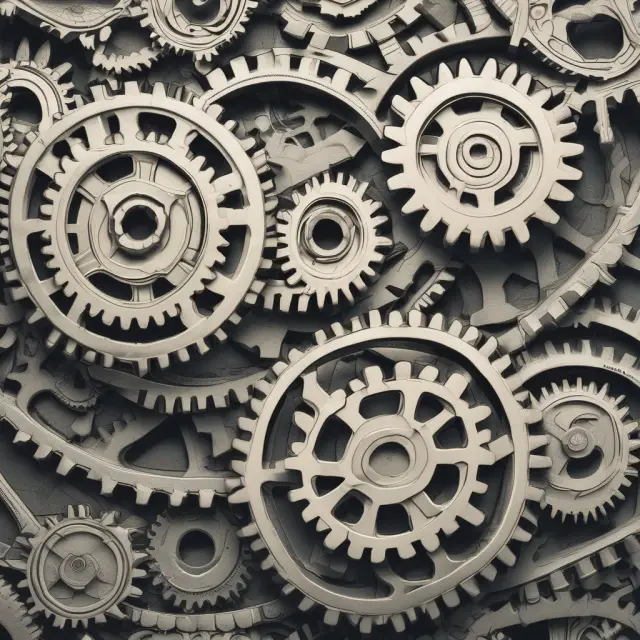 Interconnected gears symbolizing interbank lending, repo agreements, and the Federal Funds Rate within wholesale money markets