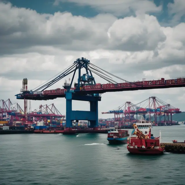 Merchant ships forming a bridge: A metaphor for the essential role of wholesale trade linking manufacturers, retailers, and consumers