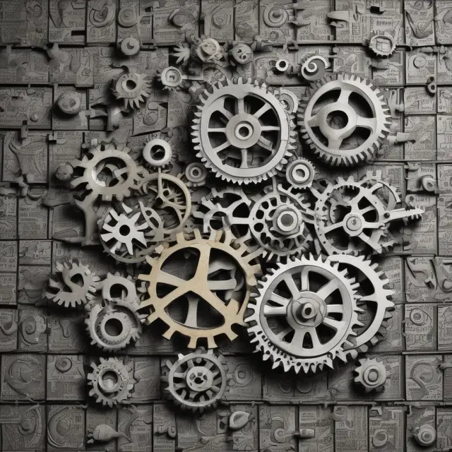 Image depicts gears interlocking to symbolize Basel III and Dodd-Frank regulations forming a secure foundation for wholesale banking.