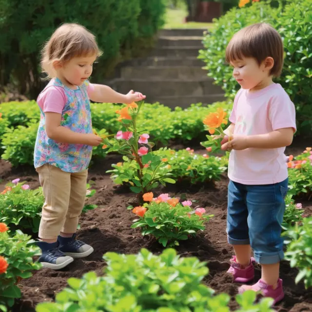 A flourishing garden, symbolizing growth and success, nurtured by a parent company through various wholly owned subsidiaries