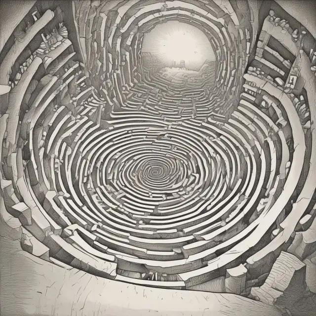An open lawbook with intricate mazes representing regulations surrounding the establishment and operation of a wholly-owned subsidiary by institutional investors